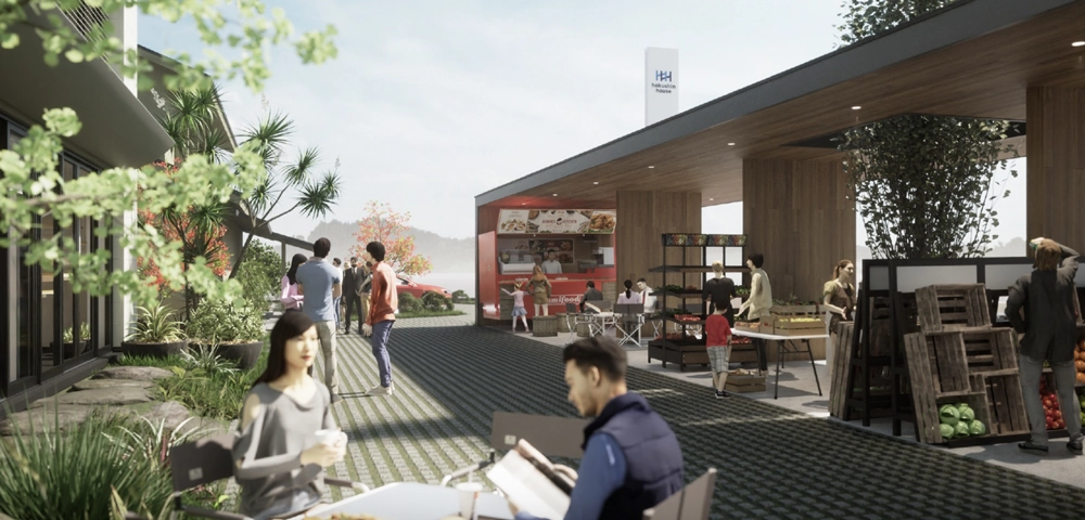 外部に開かれたホール