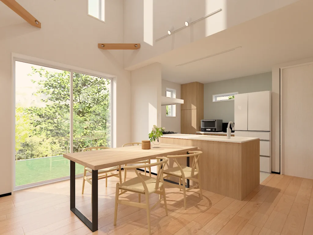 映えるキッチンのLDK