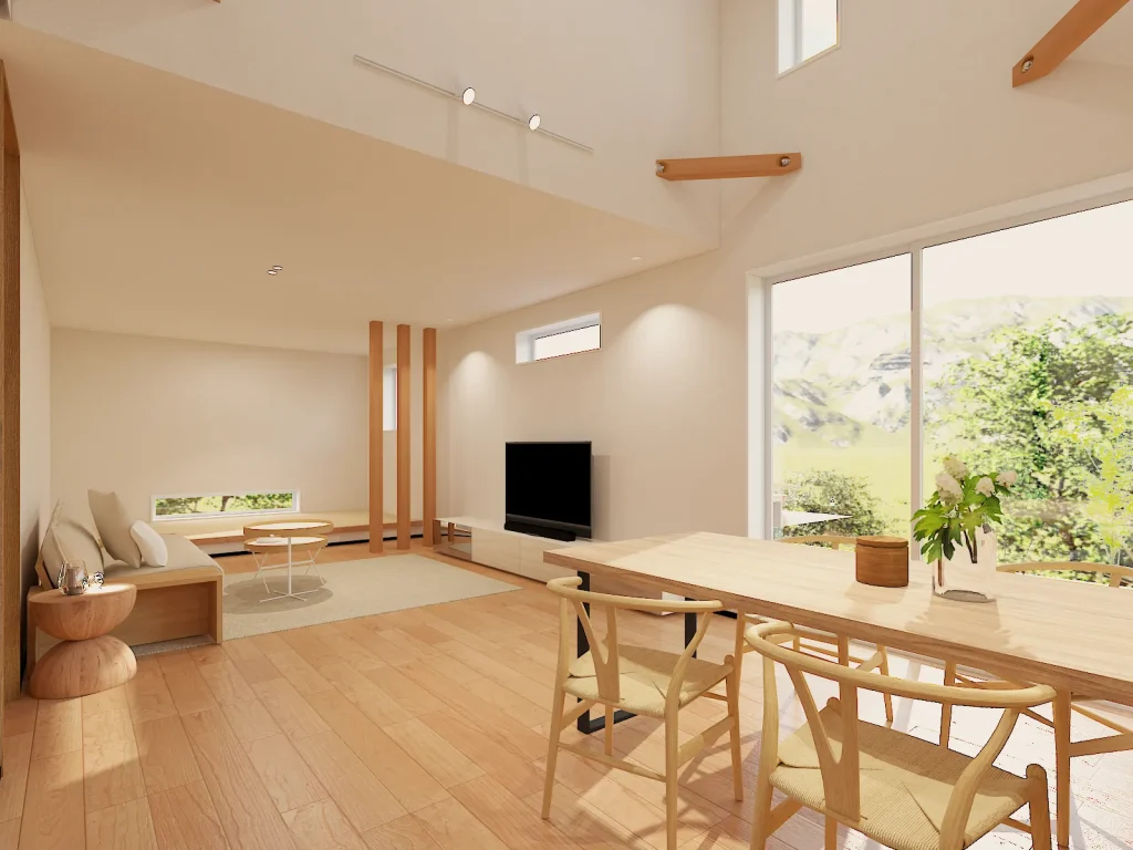 LDKとひと続きのタタミコーナー